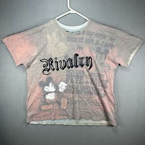 Disney T Shirt Mens‎ XL Womens XXL AOP Mickey Mouse Boxing Rivalry Peg Leg Pete